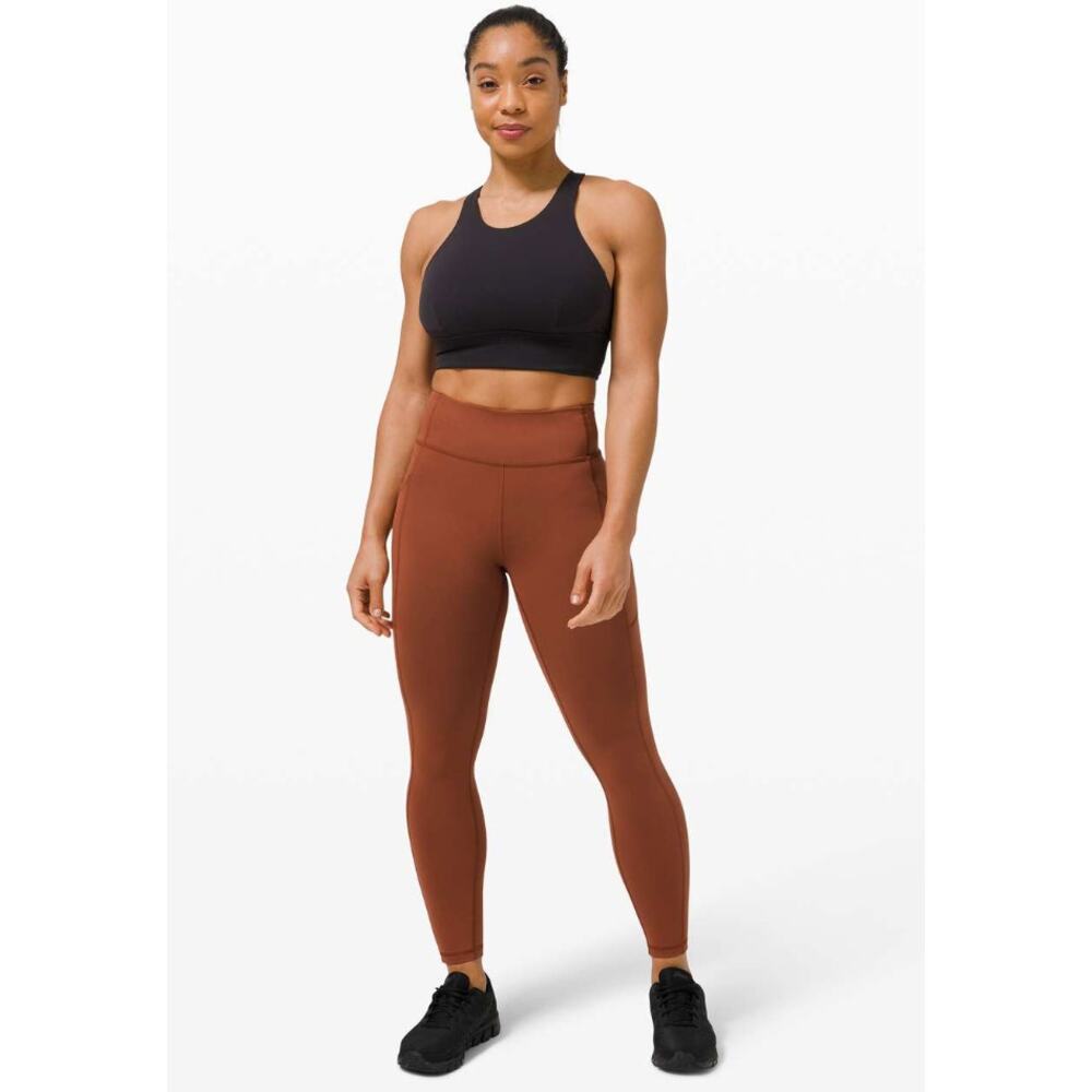 Lululemon Invigorate High-Rise Tight with Pockets - Dark Terracotta - Size 6